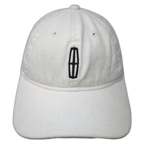 Sportsman Slideback Hat White One Size Embroidered Logo Vent Holes